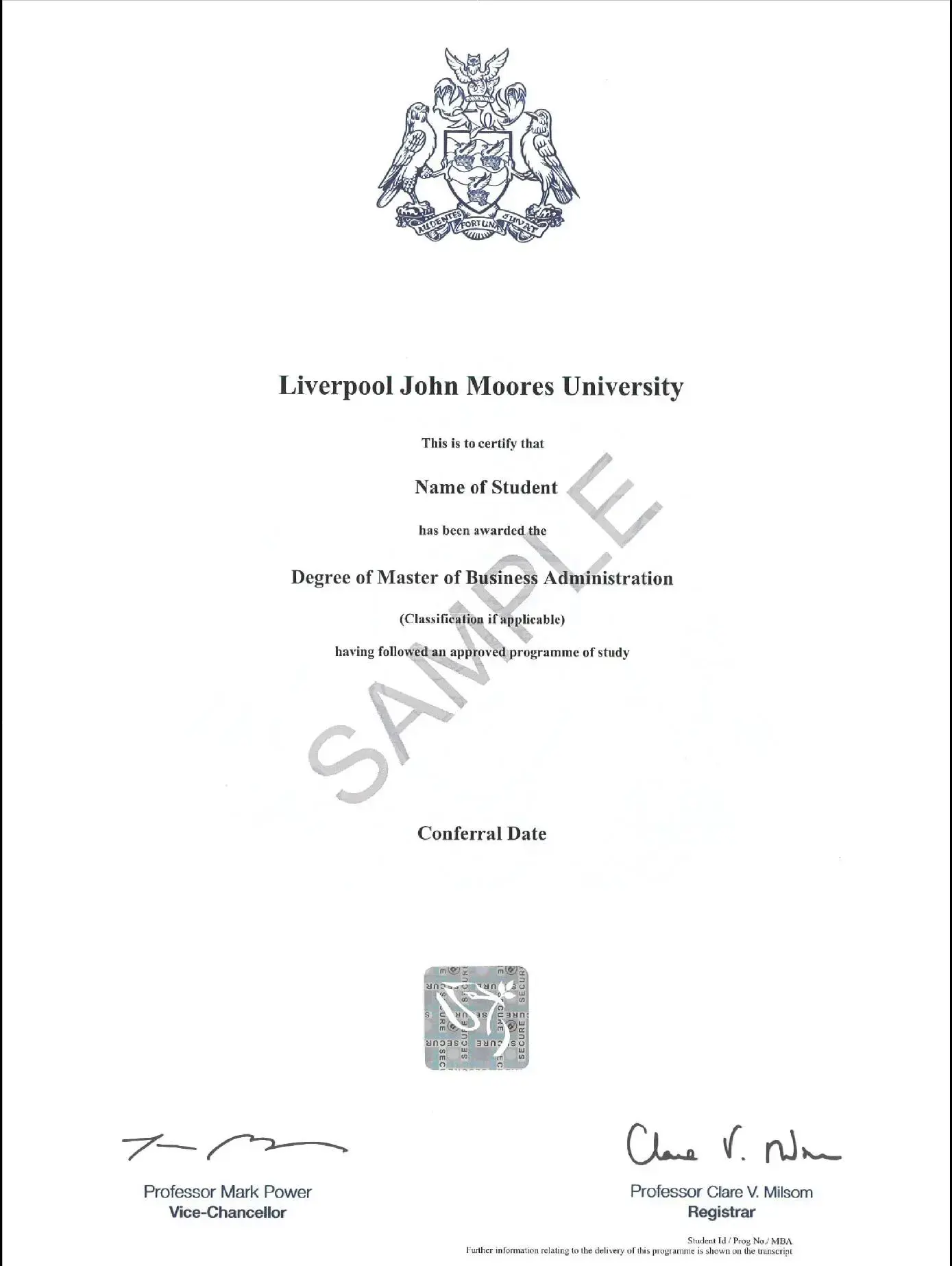 LBS Certificate